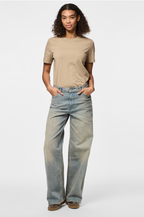 Pieces pcselma mw wide denim jeans